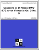 Concerto in D Major BWV 972 after Vivaldi's Op. 3 Nr. 9 Concerto in D Major BWV 972 after Vivaldi's Op. 3 Nr. 9