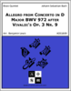 Allegro from Concerto in D Major BWV 972 after Vivaldi's Op. 3 Nr. 9